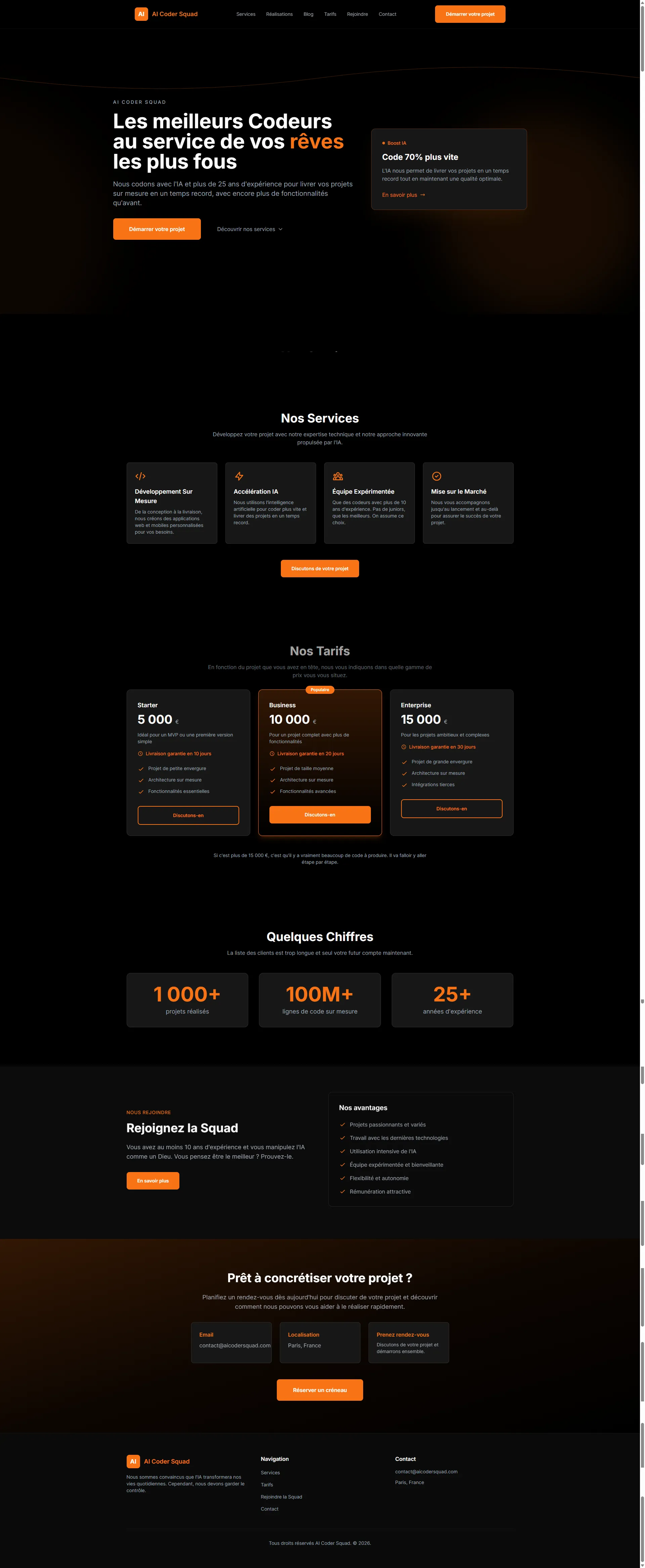 Aperçu site web logistique / transport — portfolio 72H CHRONO PRO